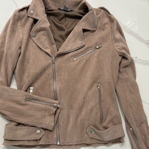 Market & Spruce Faux Suede Moto Jacket